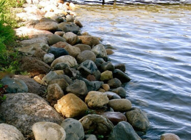 Minnetonka Mn boulder retaining wall shoreline protection